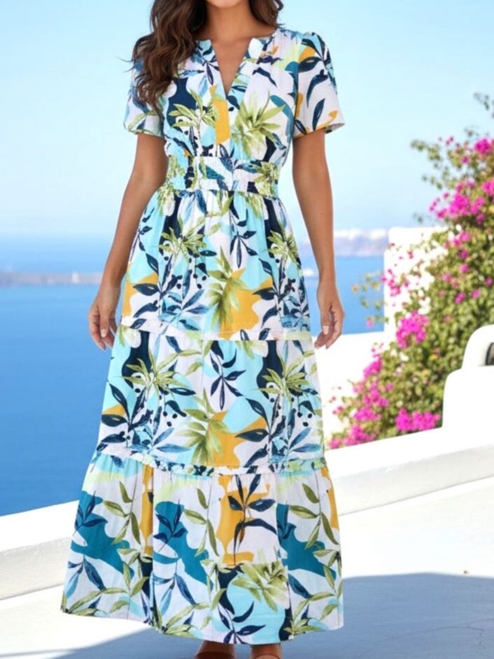 Cynthia Rowley tiered short sleeve dress - Picture 14 of 14